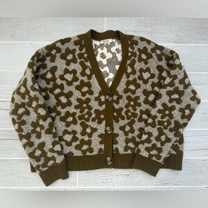 MADEWELL Olive Green Daisy Cardigan - Medium